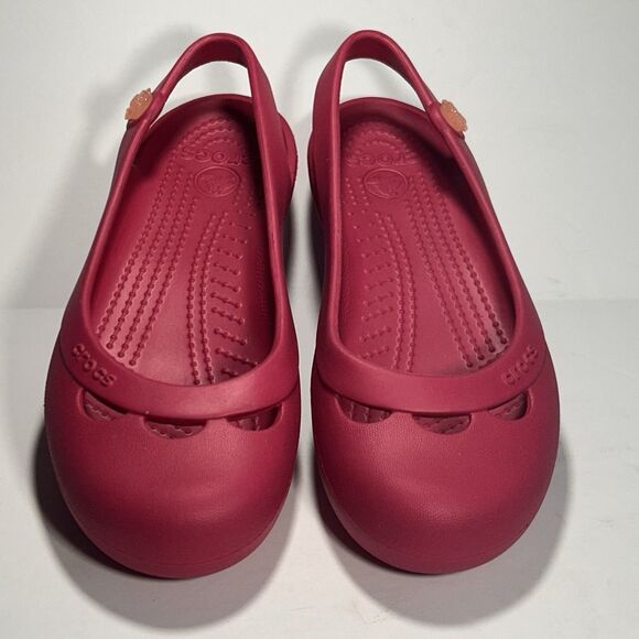 Crocs Jayna Slingback Ballet Flats Womens 6 Pink Raspberry‎ Round Toe Slip On - Picture 2 of 10